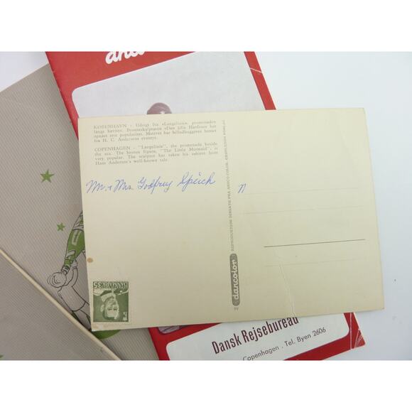 Vintage Denmark Copenhagen Brochure 1961 Mermaid Postcard Mogens Lind Book - Picture 4 of 8